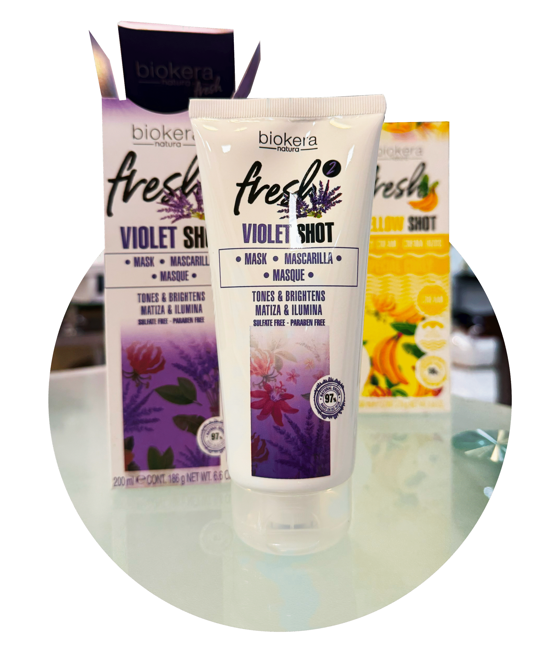 Biokera Fresh Ultra Violet Shot – Champú & Mascarilla 200ML